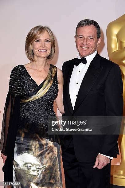 Chairman and Chief Executive Officer of The Walt Disney Company Bob Iger and TV personality Willow Bay attends the 87th Annual Academy Awards at...