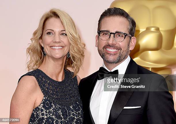 Actor Steve Carell and Nancy Carell attend the 87th Annual Academy Awards at Hollywood & Highland Center on February 22, 2015 in Hollywood,...
