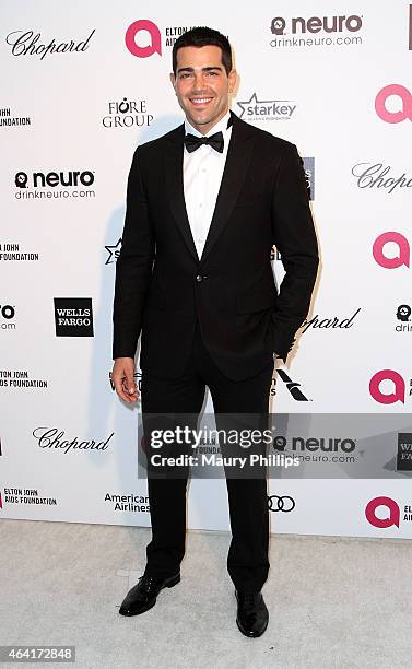 Jesse Metcalfe arrives at the 23rd Annual Elton John AIDS Foundation Academy Awards viewing party at The City of West Hollywood Park on February 22,...