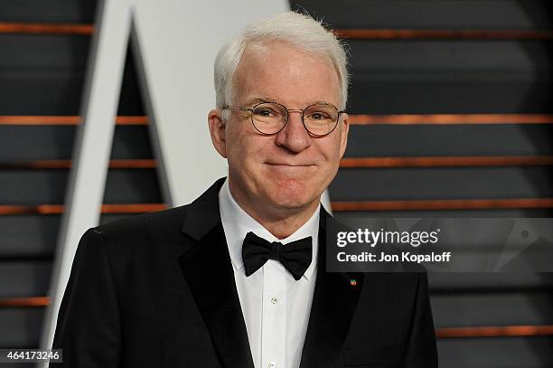 Actor Steve Martin attends the 2015 Vanity Fair Oscar Party hosted by Graydon Carter at Wallis Annenberg Center for the Performing Arts on February...