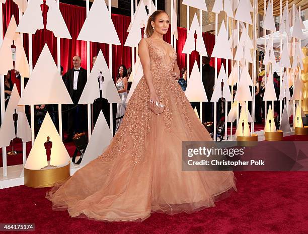 Actress Jennifer Lopez attends the 87th Annual Academy Awards at Hollywood & Highland Center on February 22, 2015 in Hollywood, California.