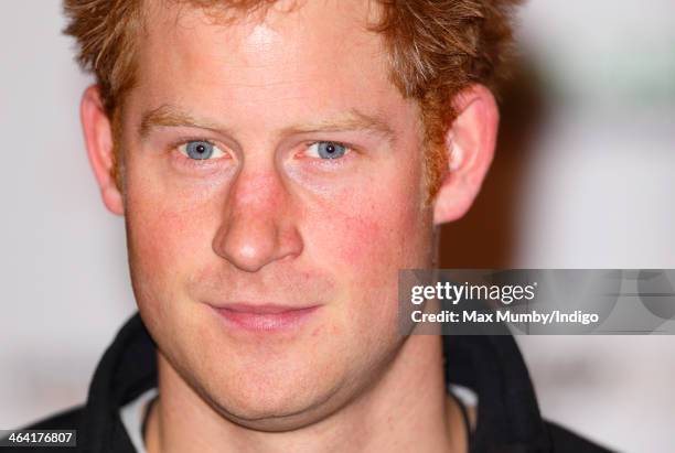 Prince Harry attends a press conference to welcome home the Walking with the Wounded South Pole Challenge team at the Mandarin Oriental Hyde Park on...