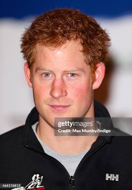 Prince Harry attends a press conference to welcome home the Walking with the Wounded South Pole Challenge team at the Mandarin Oriental Hyde Park on...