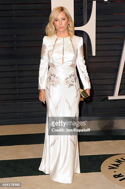 Princess Marie-Chantal of Greece attends the 2015 Vanity Fair Oscar Party hosted by Graydon Carter at Wallis Annenberg Center for the Performing Arts...