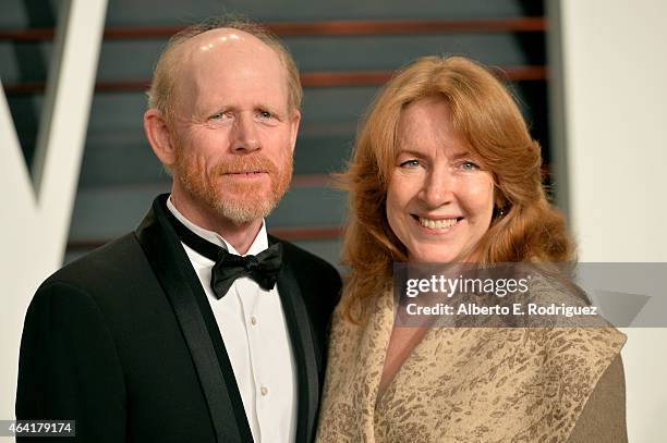 Director Ron Howard and actress Cheryl Howard attend the 2015 Vanity Fair Oscar Party hosted by Graydon Carter at Wallis Annenberg Center for the...