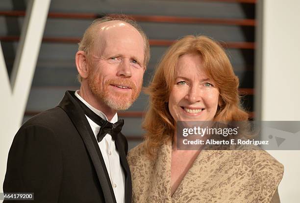 Director Ron Howard and actress Cheryl Howard attend the 2015 Vanity Fair Oscar Party hosted by Graydon Carter at Wallis Annenberg Center for the...