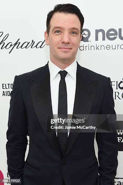 Recording artist JC Chasez attends the 23rd Annual Elton John AIDS Foundation Academy Awards Viewing Party on February 22, 2015 in Los Angeles,...