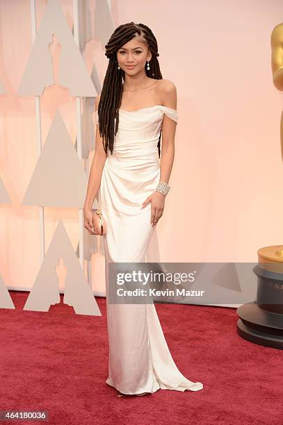 Singer Zendaya attends the 87th Annual Academy Awards at Hollywood & Highland Center on February 22, 2015 in Hollywood, California.