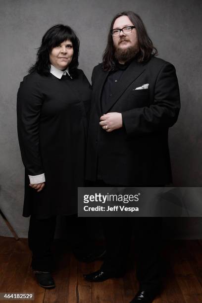 Filmmakers Jane Pollard and Iain Forsyth pose for a portrait during the 2014 Sundance Film Festival at the WireImage Portrait Studio at the Village...