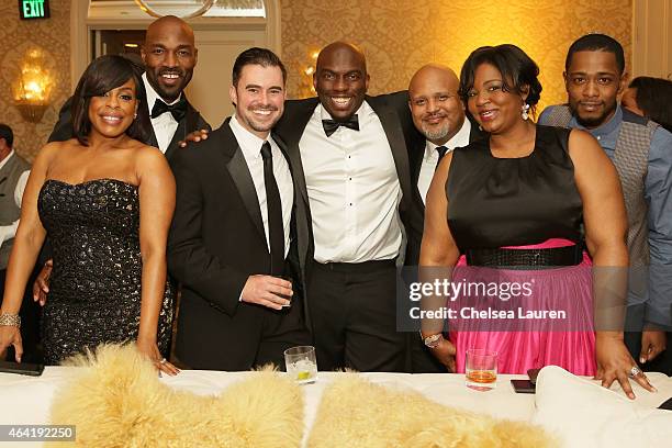 Actress Niecy Nash, Jay Tucker, actor John Lavelle, actor Omar Dorsey, Selma executive producer Paul Garnes, Tammy Garnes and actor Keith Stanfield...