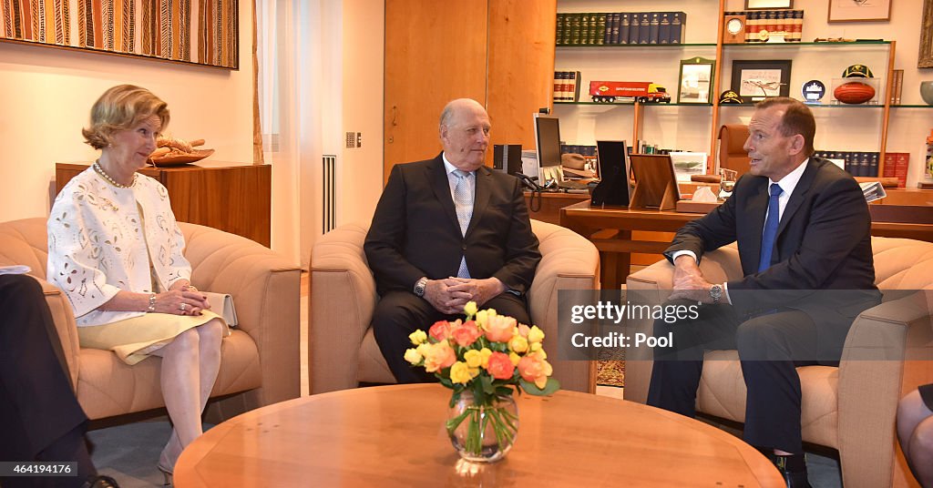 King Harald V And Queen Sonja Of Norway Visit Australia - Day 2