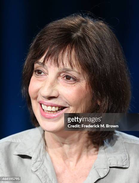 Series Executive Producer Marsha Bemko speaks onstage during the ' Antiques Roadshow/"Treasures from History and Hollywood" ' panel discussion at the...