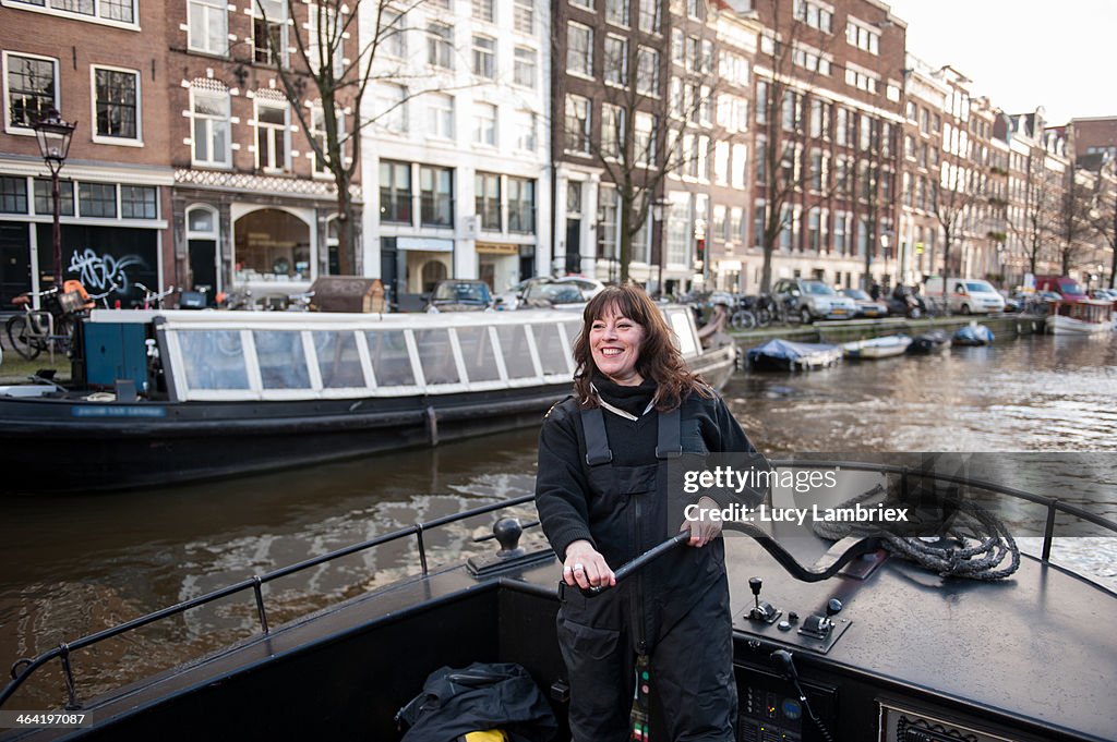 Female captain at the helm