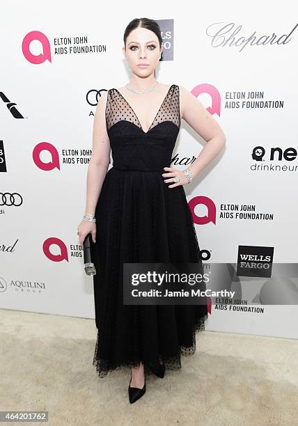 Actress Michelle Trachtenberg attends the 23rd Annual Elton John AIDS Foundation Academy Awards Viewing Party on February 22, 2015 in Los Angeles,...