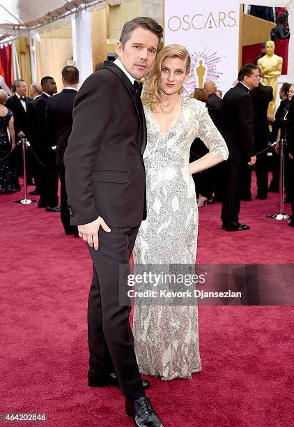 Actor Ethan Hawke and Ryan Hawke attend the 87th Annual Academy Awards at Hollywood & Highland Center on February 22, 2015 in Hollywood, California.