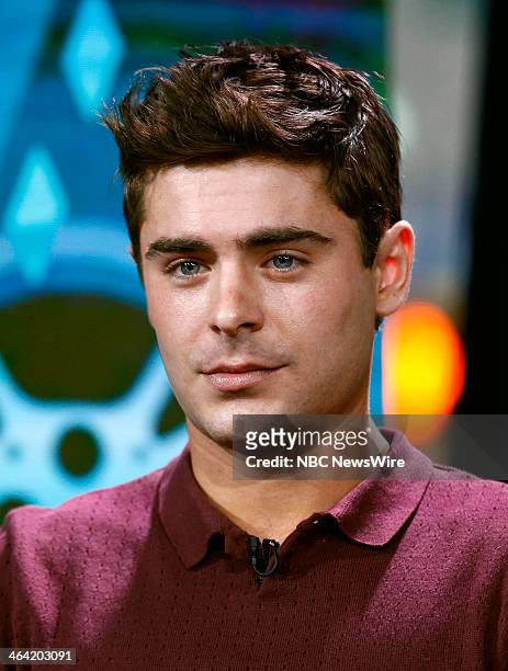Actor Zac Efron appears on NBC News' "Today" show on January 21, 2014 --