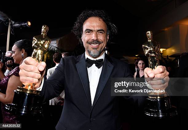 Director Alejandro Gonzalez Inarritu, winner of Best Original Screenplay, Best Director, and Best Motion Picture, for 'Birdman' attends the 87th...