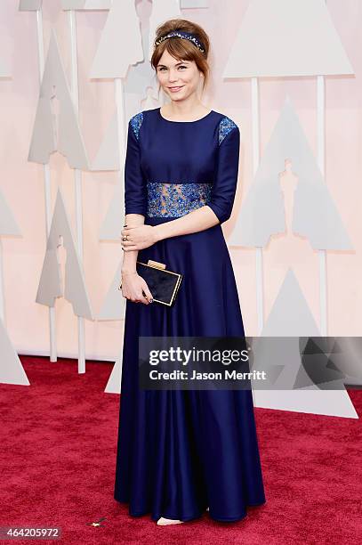 Actress Agata Trzebuchowska attends the 87th Annual Academy Awards at Hollywood & Highland Center on February 22, 2015 in Hollywood, California.