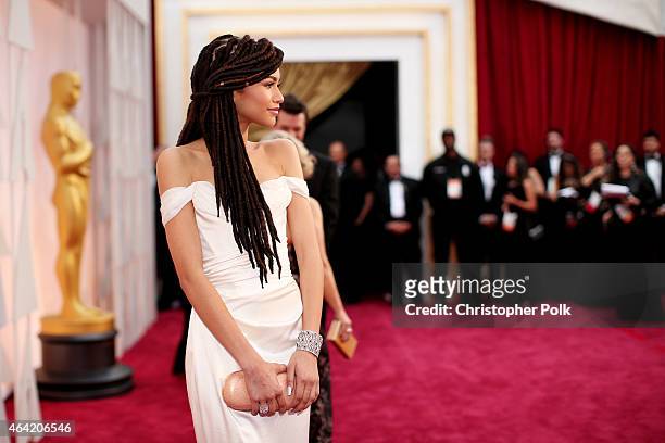 Actress Zendaya attends the 87th Annual Academy Awards at Hollywood & Highland Center on February 22, 2015 in Hollywood, California.