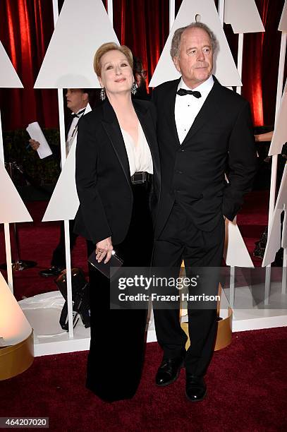 Actress Meryl Streep and Don Gummer attend the 87th Annual Academy Awards at Hollywood & Highland Center on February 22, 2015 in Hollywood,...