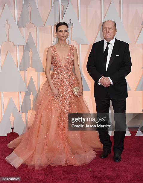 Luciana Pedraza and actor Robert Duvall attend the 87th Annual Academy Awards at Hollywood & Highland Center on February 22, 2015 in Hollywood,...