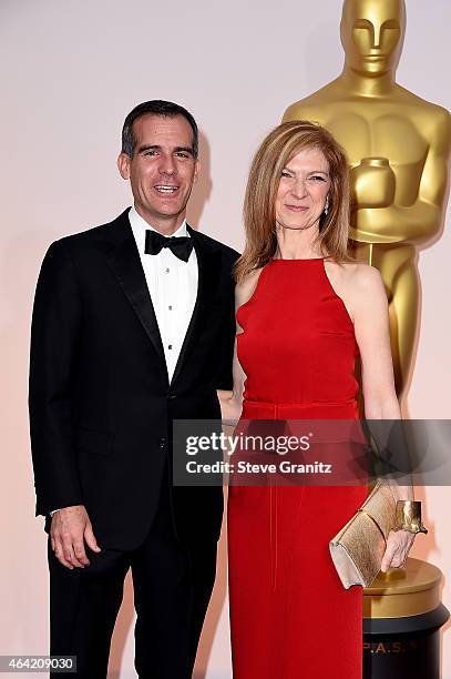 Academy of Motion Picture Arts and Sciences, Dawn Hudson and a guest attend the 87th Annual Academy Awards at Hollywood & Highland Center on February...