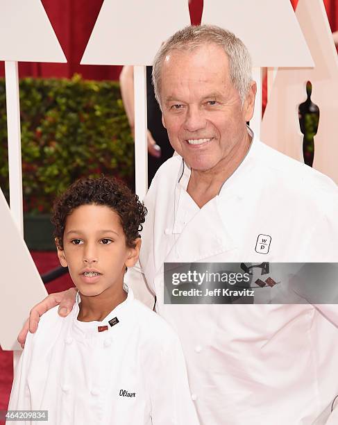 Chef Wolfgang Puck and Oliver Puck attend the 87th Annual Academy Awards at Hollywood & Highland Center on February 22, 2015 in Hollywood, California.
