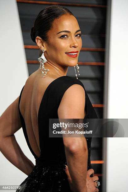 Actress Paula Patton attends the 2015 Vanity Fair Oscar Party hosted by Graydon Carter at Wallis Annenberg Center for the Performing Arts on February...