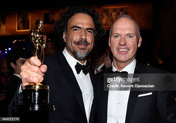 Director Alejandro Gonzalez Inarritu , winner of Best Original Screenplay, Best Director, and Best Motion Picture for 'Birdman,' and Actor Michael...