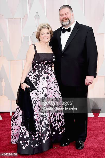 Producer Bonnie Arnold and writer/director Dean DeBlois attend the 87th Annual Academy Awards at Hollywood & Highland Center on February 22, 2015 in...