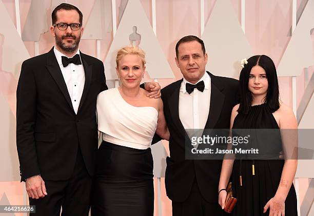 Patricia Arquette, Actress Patricia Arquette, Richmond Arquette and Harlow Olivia Calliope attends the 87th Annual Academy Awards at Hollywood &...