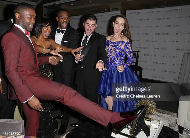 Actors David Oyelowo, Niecy Nash, Colman Domingo and Tara Ochs attend Mercedes-Benz USA and African American Film Critics Association Academy Awards...