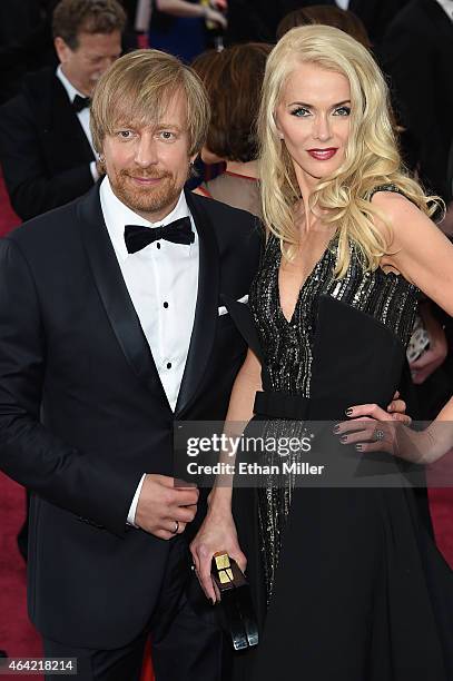 Director Morten Tyldum and Janne Tyldum attend the 87th Annual Academy Awards at Hollywood & Highland Center on February 22, 2015 in Hollywood,...