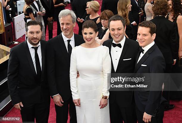 Producer Teddy Schwarzman, editor William Goldenberg, producers Nora Grossman, Ido Ostrowsky, and screenwriter Graham Moore attend the 87th Annual...