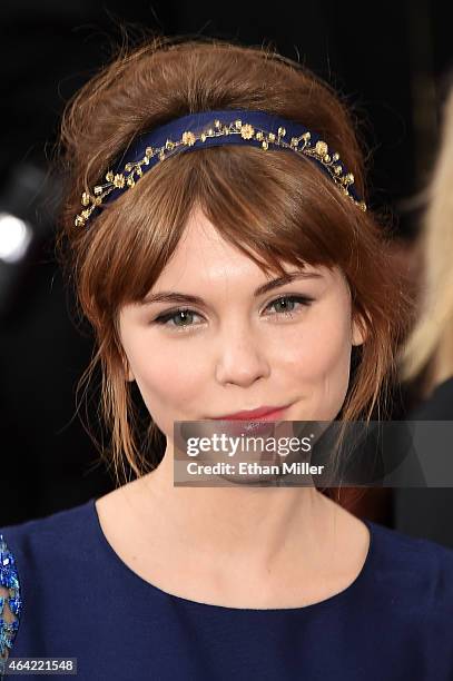 Actress Agata Trzebuchowska attends the 87th Annual Academy Awards at Hollywood & Highland Center on February 22, 2015 in Hollywood, California.