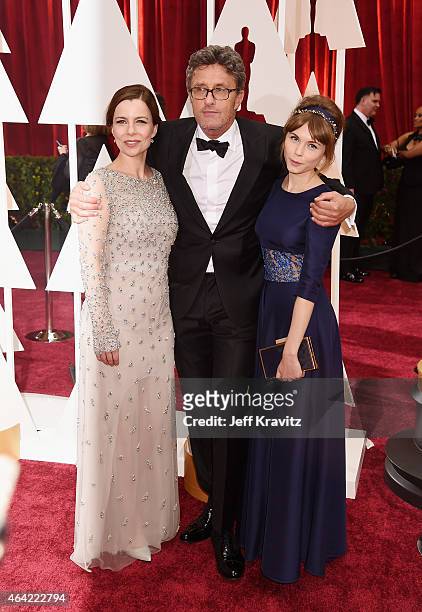 Actress Agata Kulesza, Director Pawel Pawlikowski and actress Agata Trzebuchowska attend the 87th Annual Academy Awards at Hollywood & Highland...