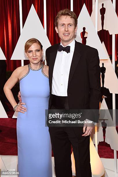 Producers Helen Estabrook and Couper Samuelson attend the 87th Annual Academy Awards at Hollywood & Highland Center on February 22, 2015 in...