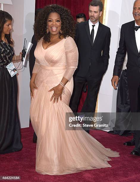 Oprah Winfrey arrives at the 87th Annual Academy Awards at Hollywood & Highland Center on February 22, 2015 in Hollywood, California.