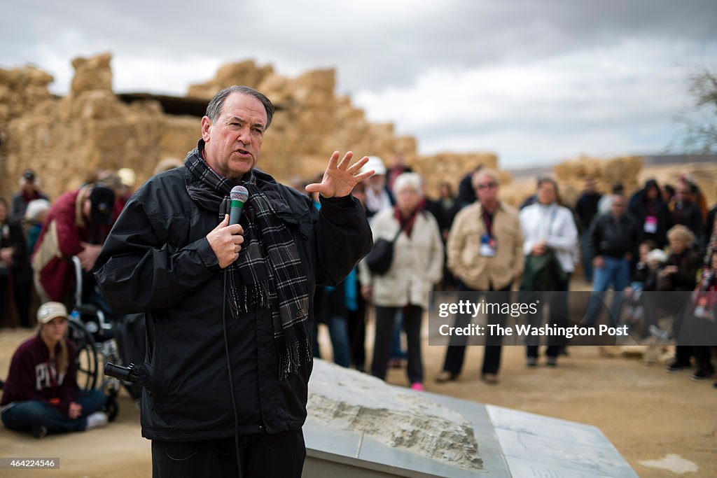 Mike Huckabee Visits Masada Israel