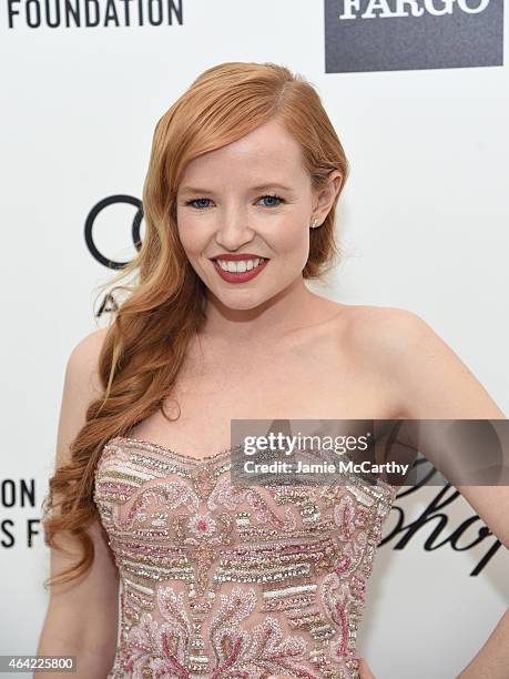 Actress Stef Dawson attends the 23rd Annual Elton John AIDS Foundation Academy Awards Viewing Party on February 22, 2015 in Los Angeles, California.