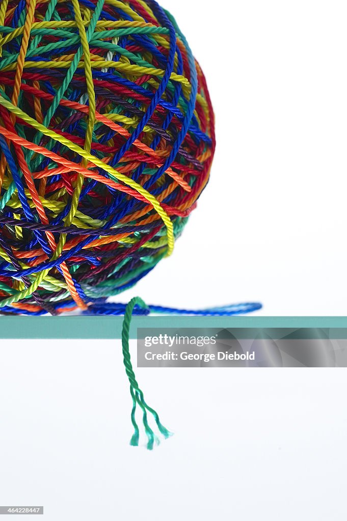 Colorful ball of string