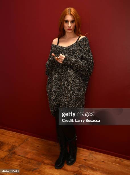 Actress Hana Selimovic poses for a portrait during the 2014 Sundance Film Festival at the Getty Images Portrait Studio at the Village At The Lift...