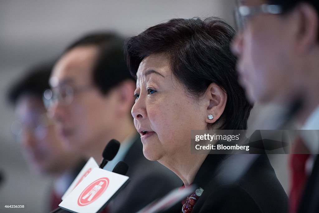 Hang Seng Bank Chief Executive Officer And Vice Chairman Rose Lee Attends Earnings News Conference