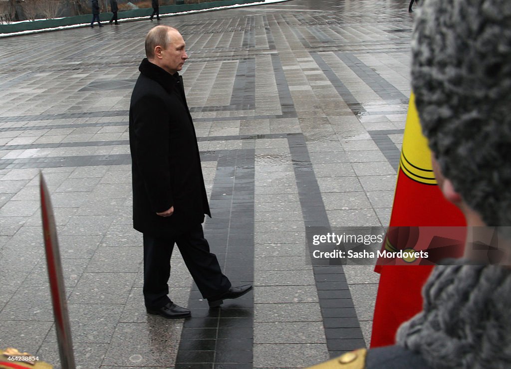 Putin Marks Defender Of The Motherland Day In Moscow