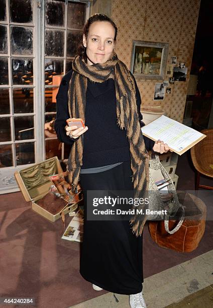 Bay Garnett attends the Erdem show during London Fashion Week Fall/Winter 2015/16 at Old Selfridges Hotel on February 23, 2015 in London, England.