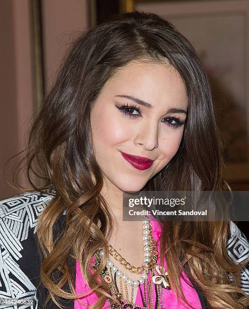 Actress Danna Paola attends a press conference and meet and greet at SIR Los Angeles on January 21, 2014 in Los Angeles, California.