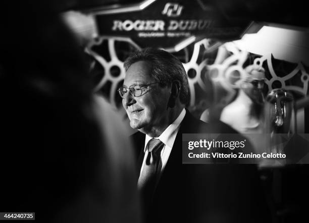 Roger Dubuis gives an interview during Roger Dubuis at the SIHH 2014 day 2 on January 21, 2014 in Geneva, Switzerland.