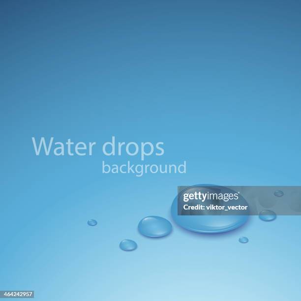 transparent water drop. vector illustration - ball drop stock illustrations