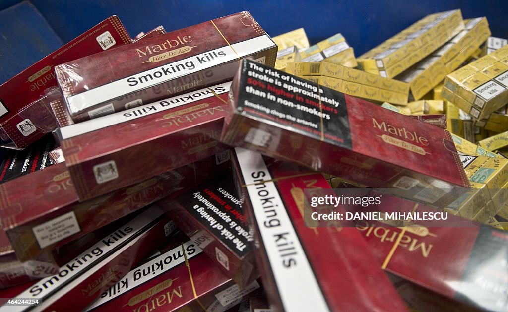 ROMANIA-POLICE-TOBACCO-SMUGGLING