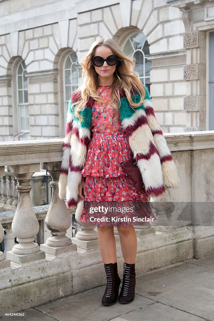 Street Style - London Collections: WOMEN AW15 - February 20 To February 24, 2015